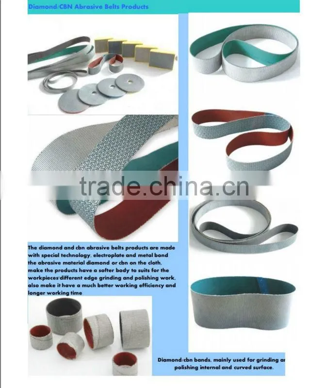 Manufacture of glass diamond sanding belt for glass processing