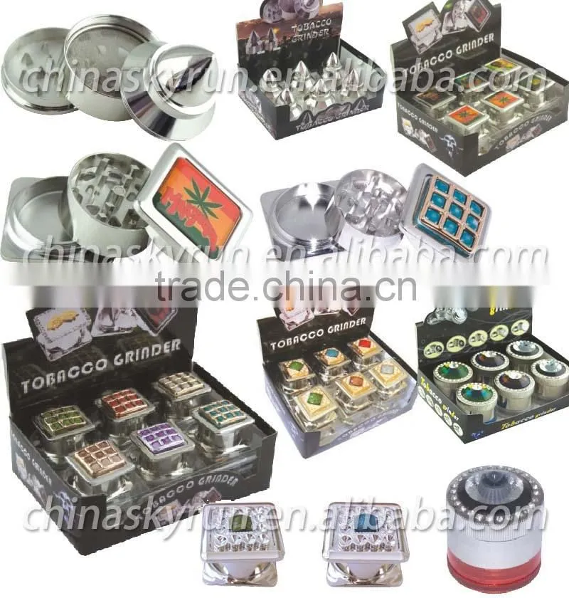 3pc painted plastic herb grinder tobacco grinder high quality