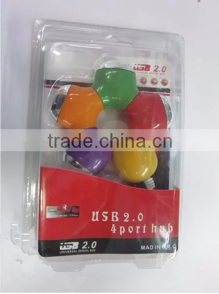 Flower-designed 4-port usb 2.0 hub for promotions business gifts