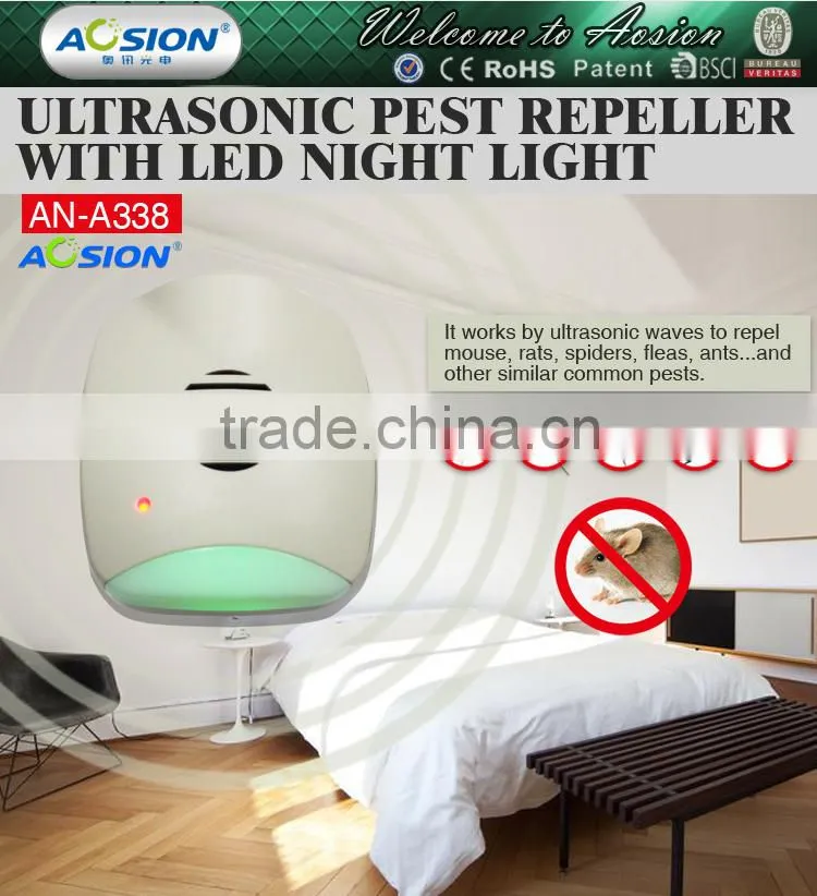 Aosion supply safety Mini Plug-in Electronic Ultrasonic mice rat mouse repeller