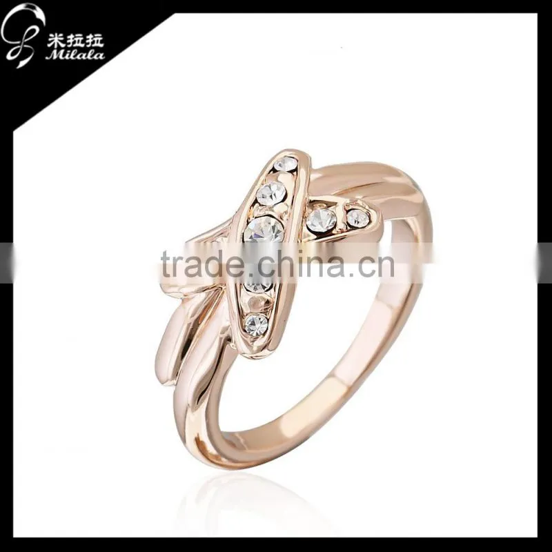 White gold diamond ring owl shape