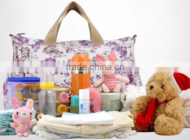 2016 Baby diaper Nappy Backpack Changing Bag Mummy Canvas Lining Tote Handbag Shoulder bags