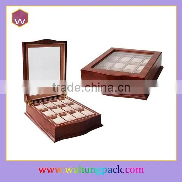 Acrylic Window wooden Box for wrist watch Display