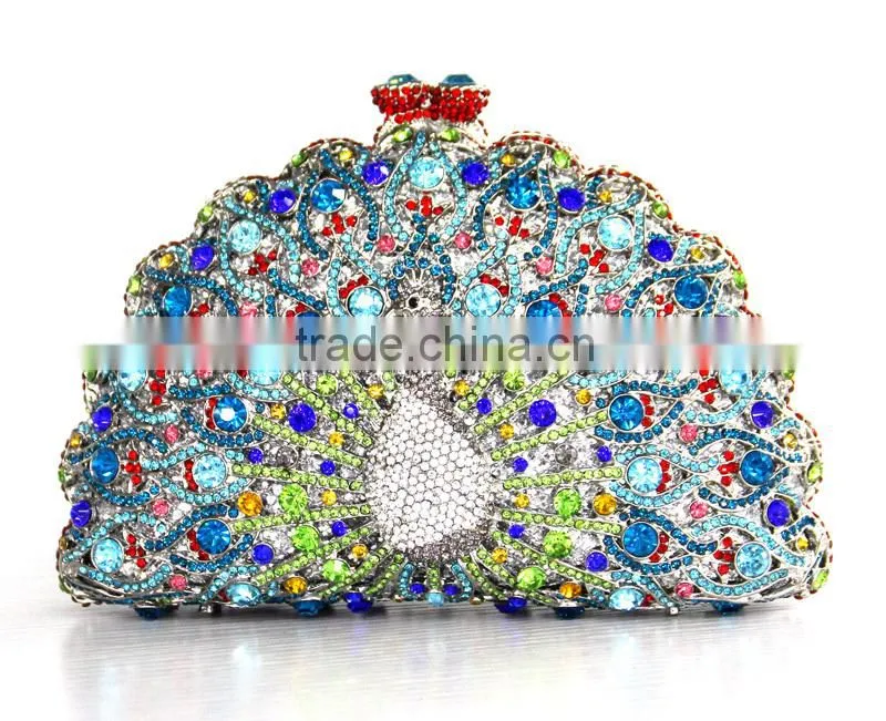 Fashion Lady rhinestone crystal clutch bag/magazine clutch bag/acrylic purse display