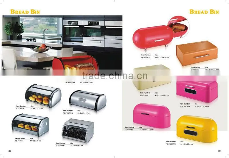 stainless steel bread box with glass lid
