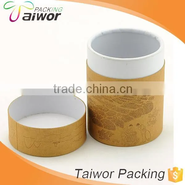 Custom Wholesale Kraft Paper Top Lid Round Paper Tube Box