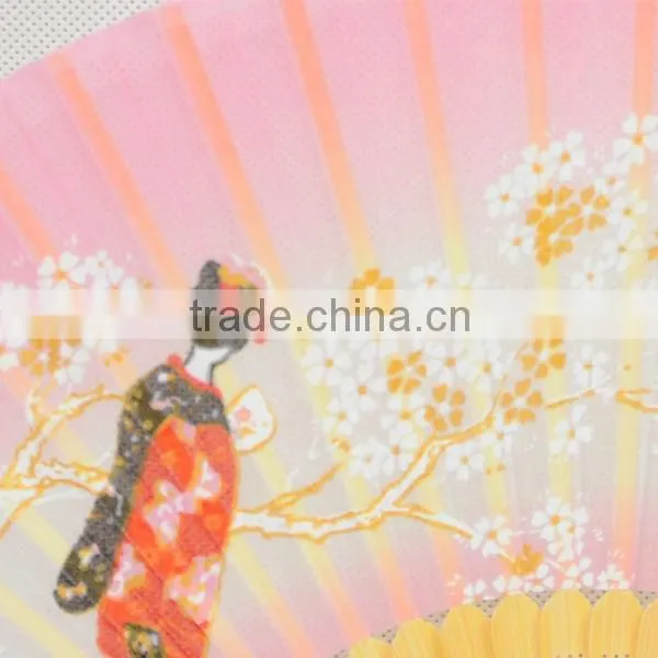 OEM new silk bamboo gift fan for holiday decoration