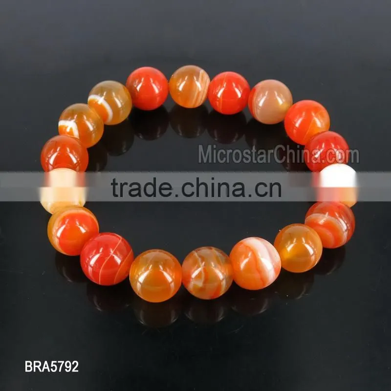 New natural stone Beaded Golden Buddha head Men/Women Elasticity bracelet