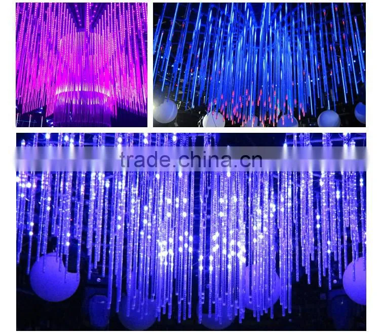 RGB LED Bright Falling Star LED Christmas Tube Lights For Hotel