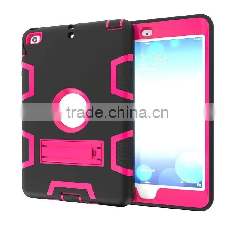 Fashion and special designde Contrast color tablet case for ipad mini 3 with kickstand