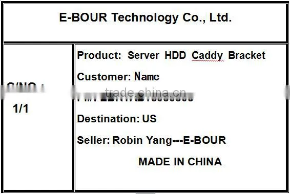 2.5'' Server Hard Drive Disk Tray Bay for Dell G176J HDD