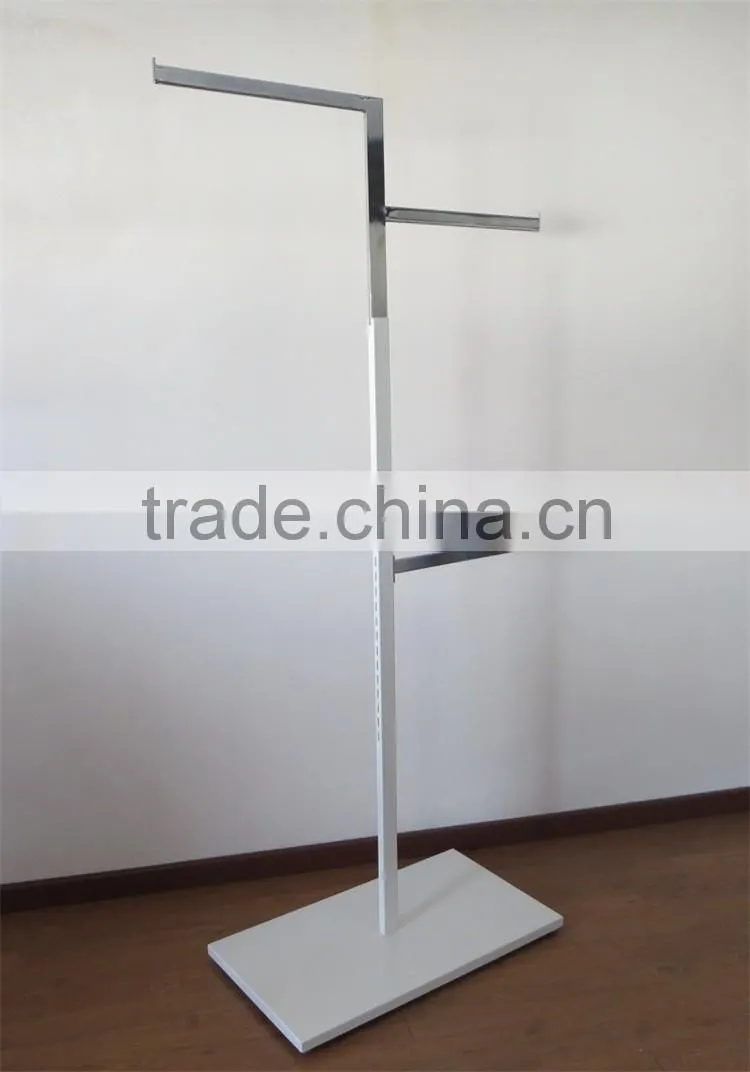 Floor Standing 2 Way Stepped Display Rack for Hanging Items