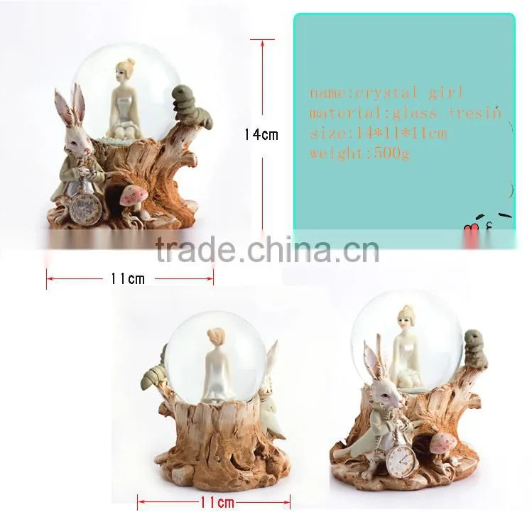 High grade handicrafts ballet girl Romantic Crystal ball Music box