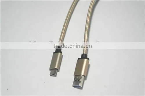 6 Feet / 2 Meter USB Type C Nylon Braided Cable for Apple New Macbook, ChromeBook Pixel and