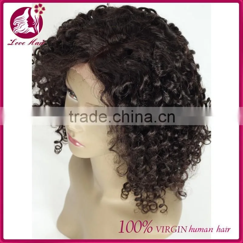 Virgin hair wholesale accept paypal european afro curl hair adjustable wig cap