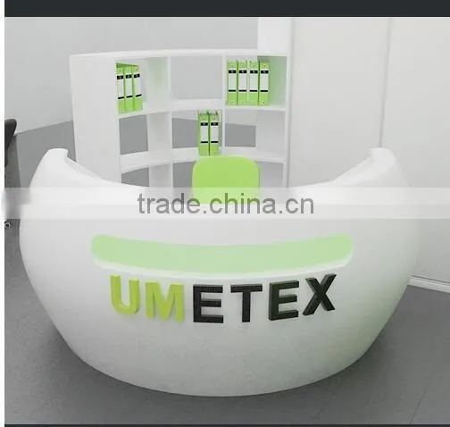 Good quality solid surface reception desk,L shape reception desk,white reception desk,solid surface countertop