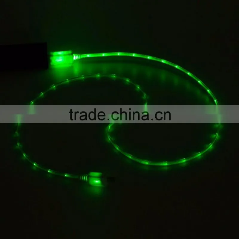high quality luminous glowing data cable for iphone