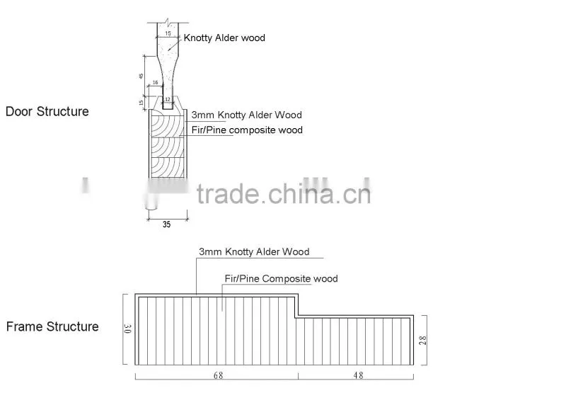 knoty alder wooden panel door design