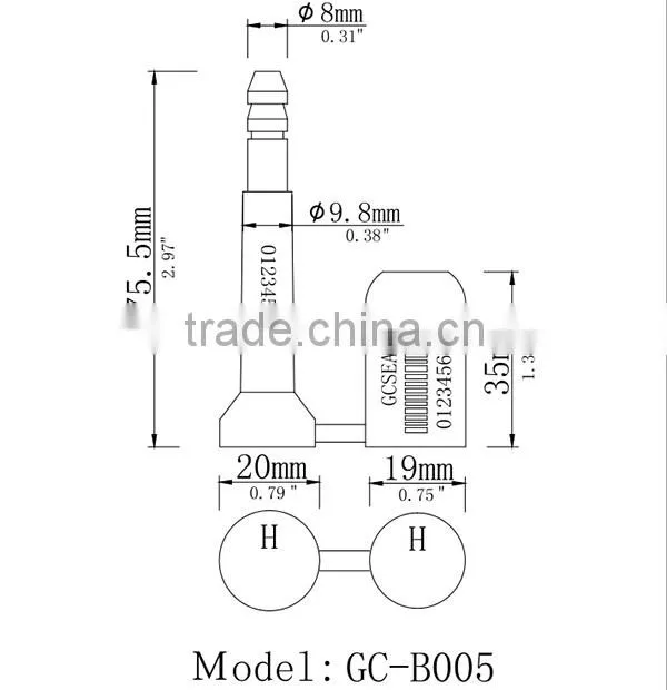 GC-B005 double lock bolt seal