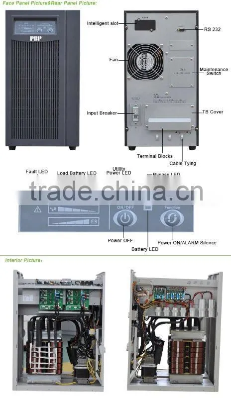 single phase sine wave online UPS 10kva ups online
