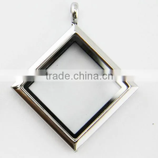 30MM round crystals locket pendant necklace