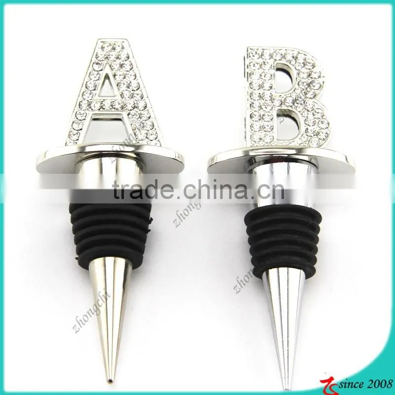 Crystal Letter Wine Stopper Decoration For Wine (WS)