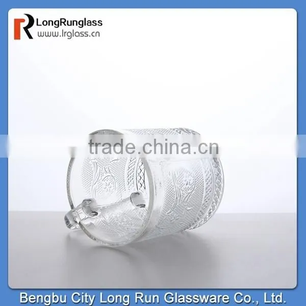 LongRun 310ml carved frosted water juice drinking glass mug wholesales