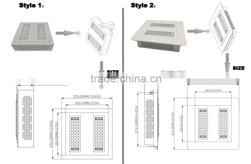 2015 hot new recessed installation LED canopy light 80W led outdoor lighting DLC UL listed passway lighting