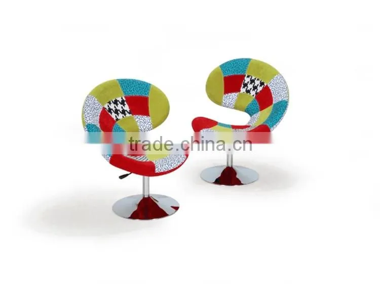 patchwork half circle chair