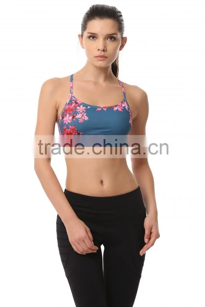 Custom design yoga bra gym fitness clothing sexy women and ladies sports bra wholesale