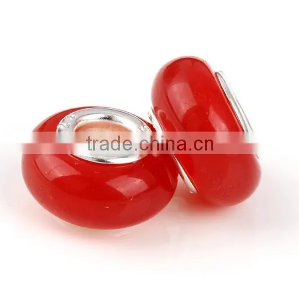 gemstone big hole cat eye bead for jewelry