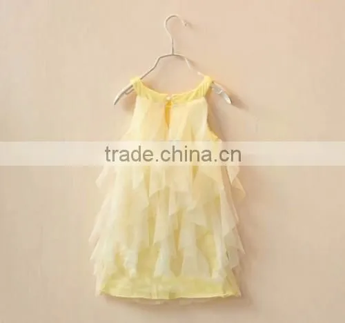 DR000069 Fancy Line Style Dress Pink Yellow Line Style Dress