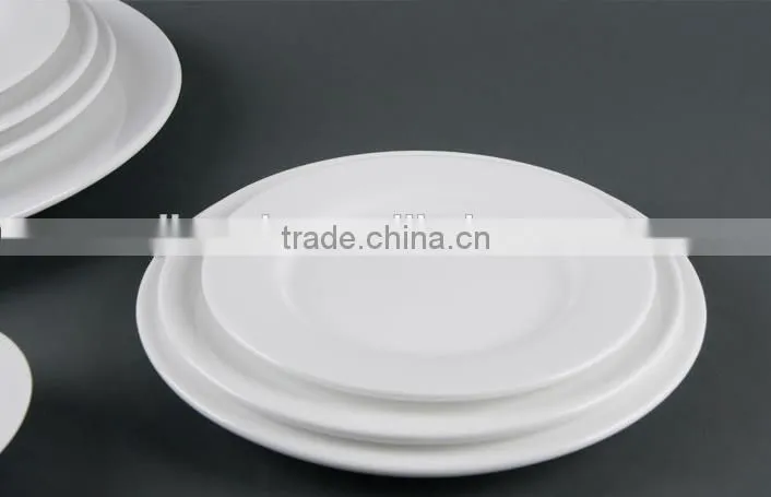 Wholesale Different Size Cheap White Porcelain Dinner Plates