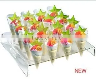 CH78-85125 160ml Oblique conical cups disposable clear goblet cup ice cream cup pudding cup