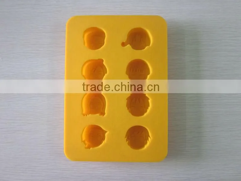 8 hole cartoon shaped silicone chocolate mold