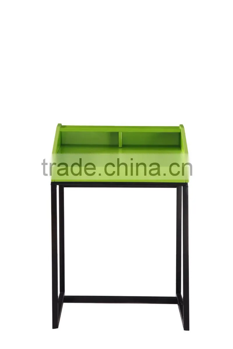 wood top chrome leg desk