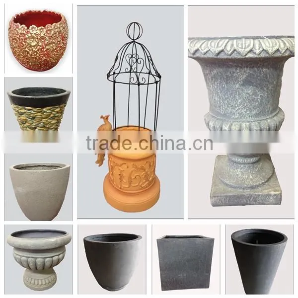 Outdoor garden decoration statue, angel garden statues with garden flower pot