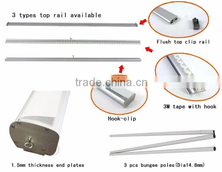 80*200mm economic roll up stand,advertising banner stand