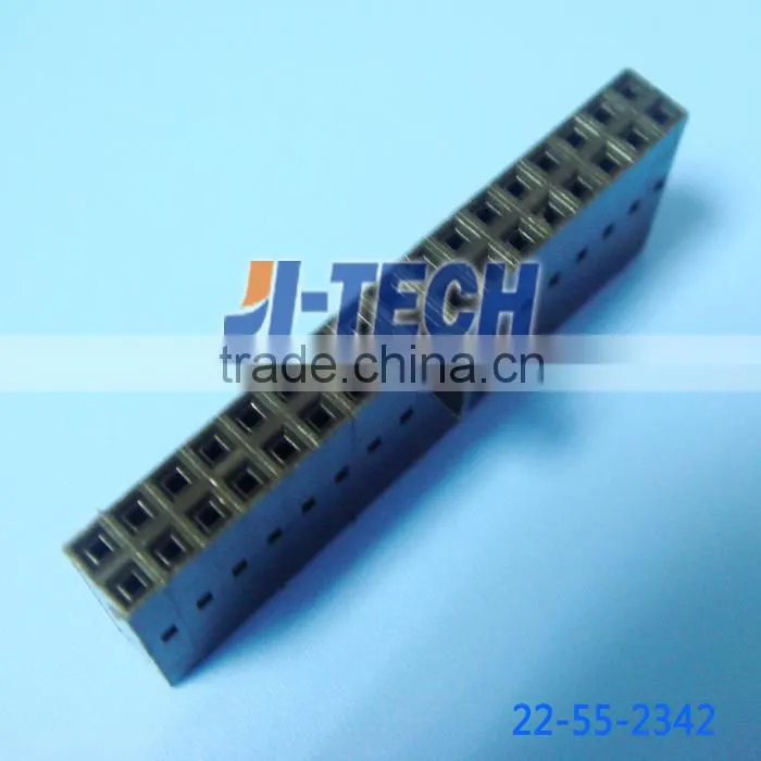 2.54mm pitch 70450 series female molex 34 pin connector 22-55-2342 crimp housing Dual Row Version B polarized 34 Circuits