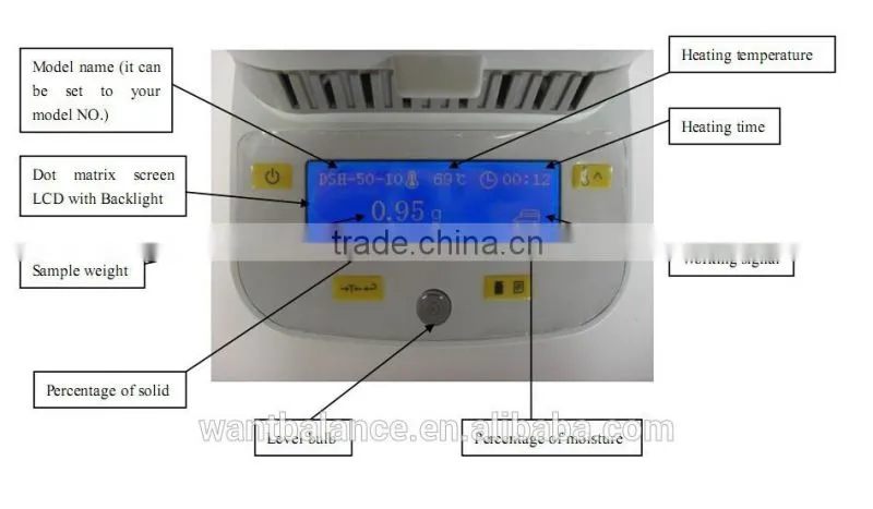 halogen digital moisture analyzer moisture meter