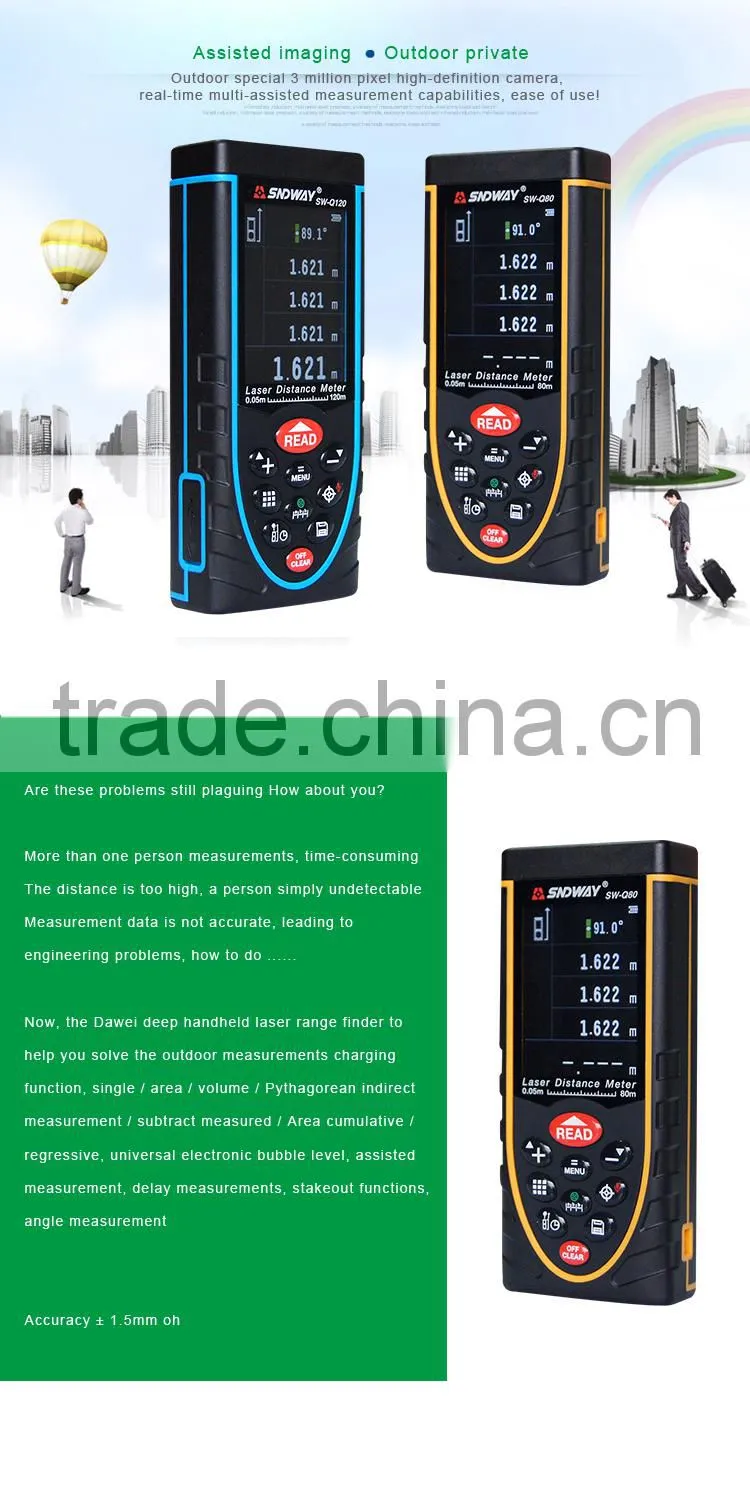 Handheld Digital Laser Distance Meter 0.05-120m Measuring range Laser Rangefinder