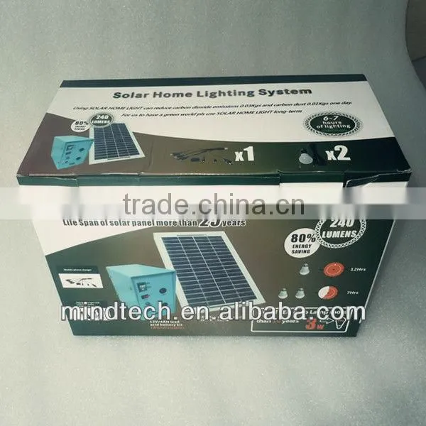 12V 5w solar panel home lighting system and solar lighting kit with led light