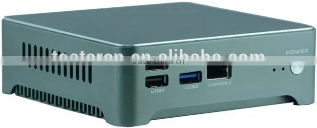 mini 1U server Barebone J1900 4 ehternet firewall Fanless small case