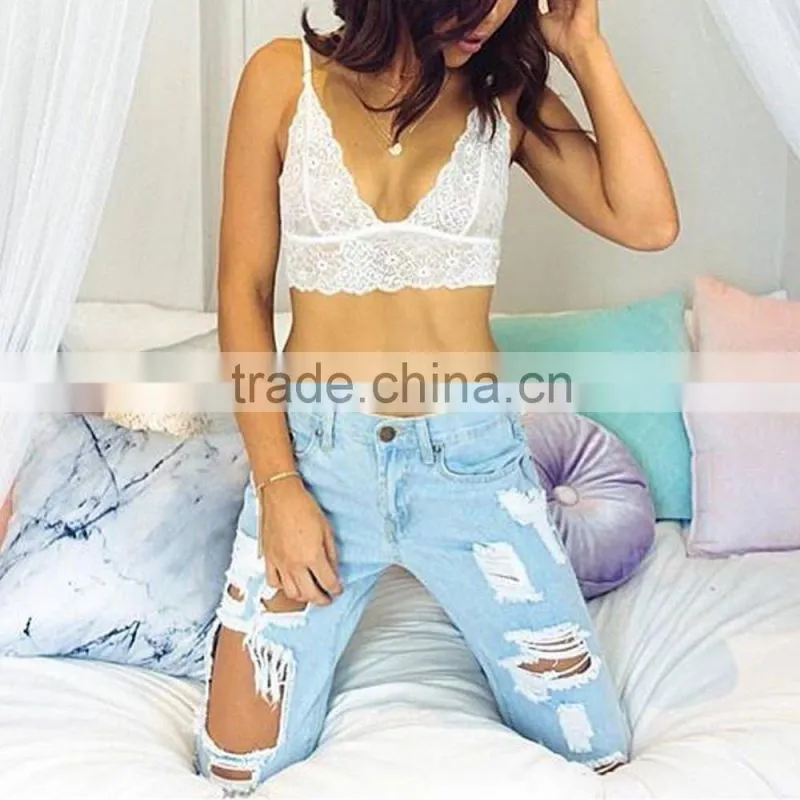 Summer Hot Sexy Women's Bra Straps Lace Push Up Hollow Black White