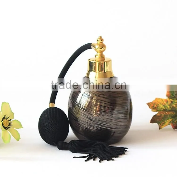 Wholesale unique design 100ml luxury airbag glass perfume bottle & Empty bottle with pump airbag atomizer spray