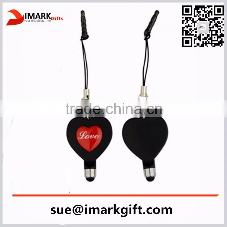 Smartphone Accessory Heart Shape Stylus pen Advertising pen with touch panel equipment