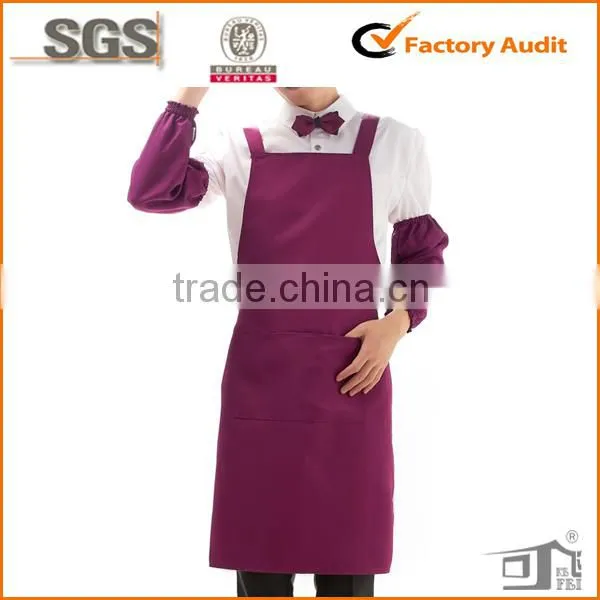 polycotton blank cafe uniform with front pocket wholesale