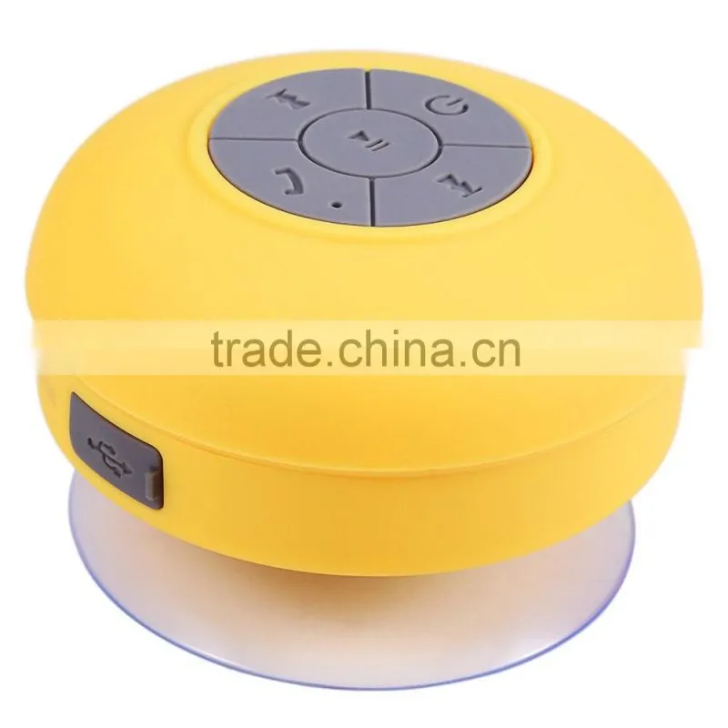 Water Resistant Mini Portable Shower Bluetooth Speaker with Sucker for Mobile Phone