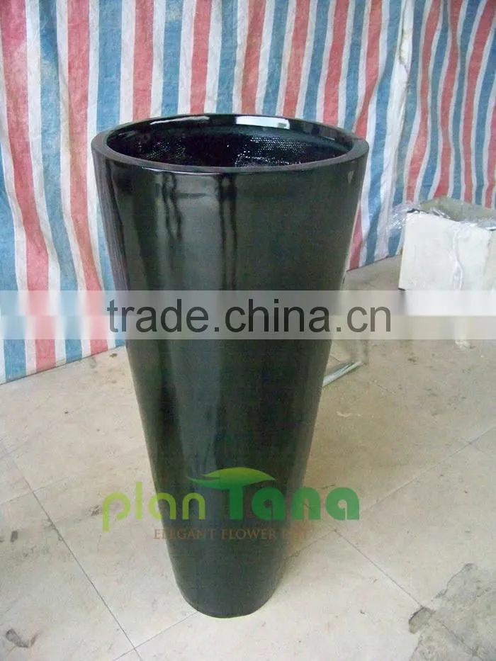 high flower pot big outdoor flower pots fiberglass flower pots