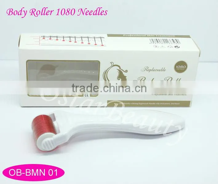 (TOP) 1080 Needles Body Dermaroller Cosmetic Roller For Women Skin Treatment OB-BMN 01